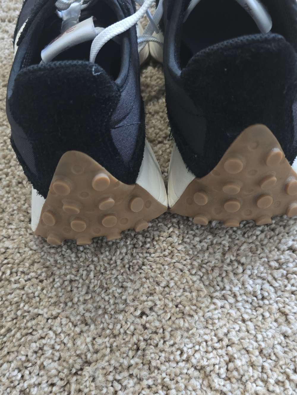 New Balance Black, White & Gum Retro Runner Sneakers - Picture 6 of 7
